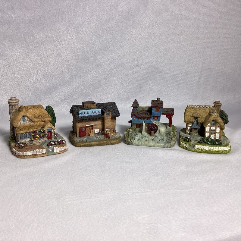 Lot of Miniature Resin Cottages Country