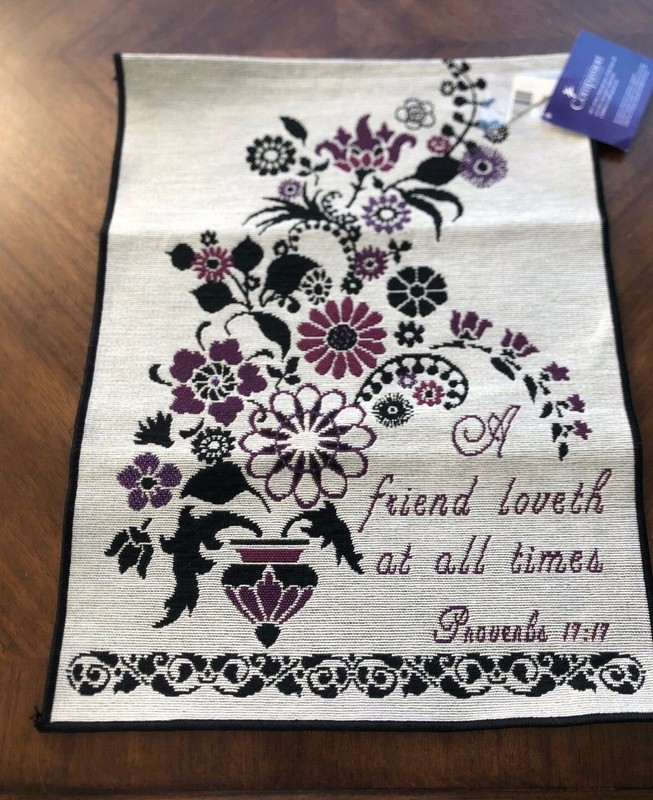 A Friend Loveth At All Times.Bible Verse Proverbs 17:17 Flower NEW Wall Tapestry