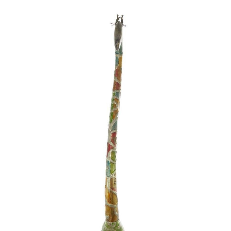 6 Ft Tall Colorful Standing Giraffe Sculpture Whimsical Metal Iron Decor Statue gallery