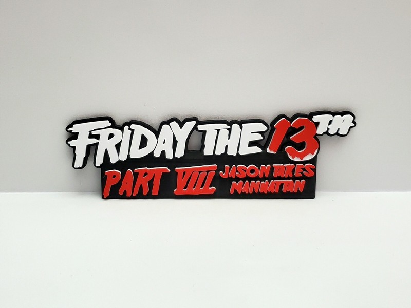 FRIDAY the 13th 8 JASON TAKES MANHATTAN Movie Plaque