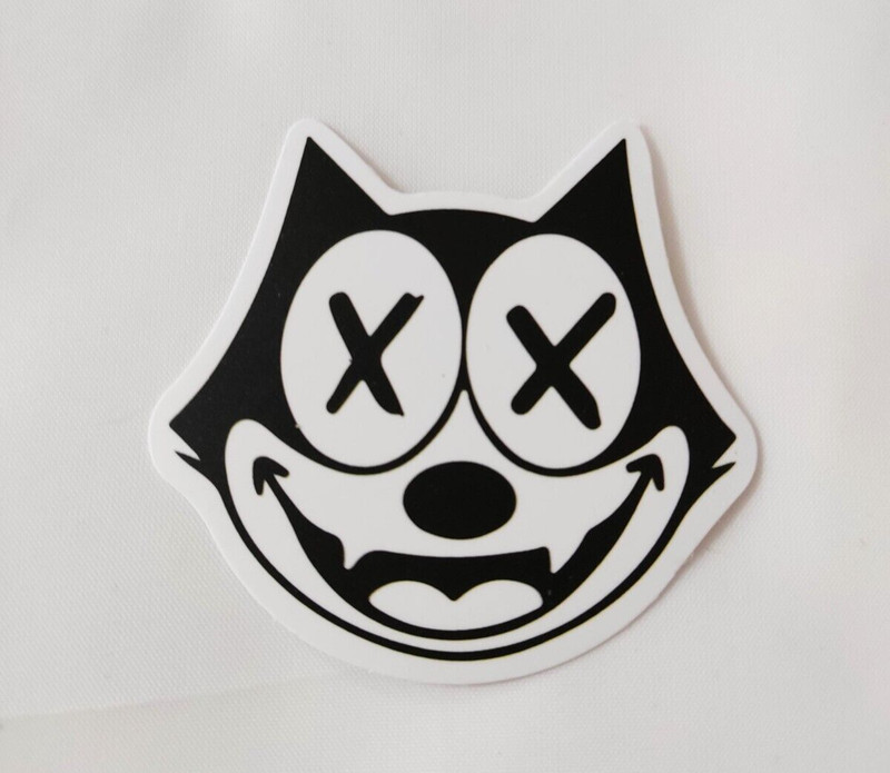 Felix the Cat Waterproof Logo Decal Sticker 2″x1.75″