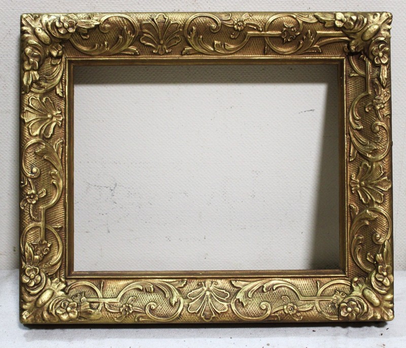 ANTIQUE FITS 8 X 11 FRENCH BAROQUE PICTURE FRAME ORNATE WOOD GOLD GILT FINE ART gallery