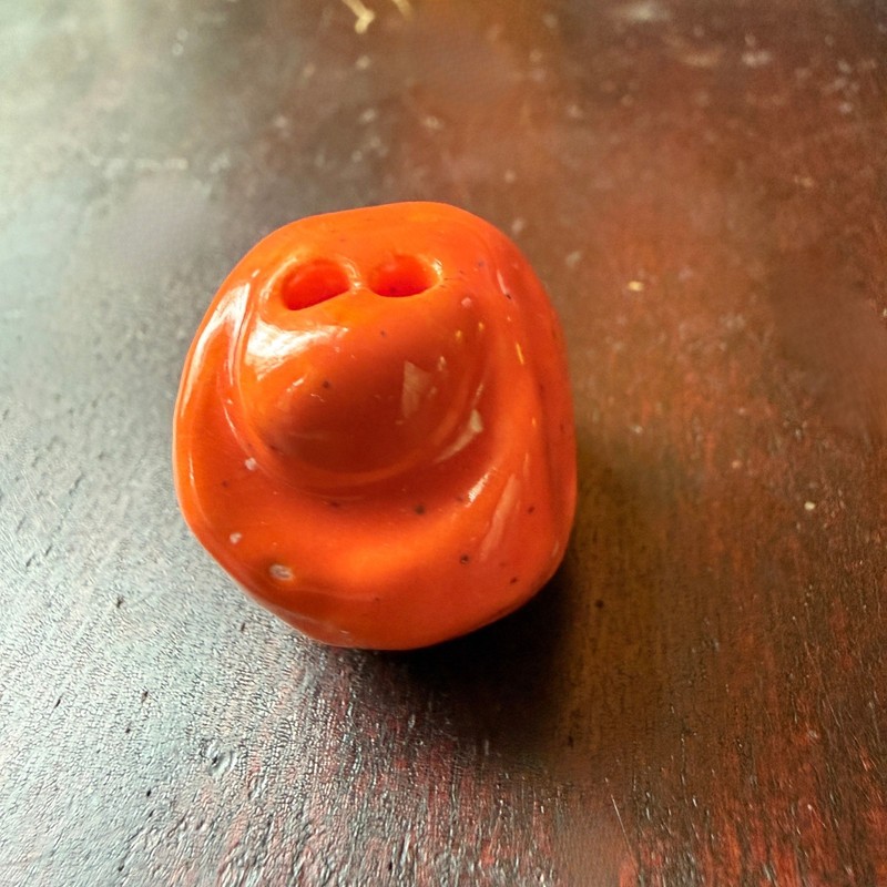 Three SEEDS OF HAPPINESS Clay Minis by Mark Borella Orange Yellow Pink .75" x 1" gallery