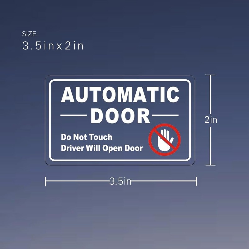 8 Pieces Automatic Door Driver Will Open Door Stickers for Cars, Transparent,... gallery