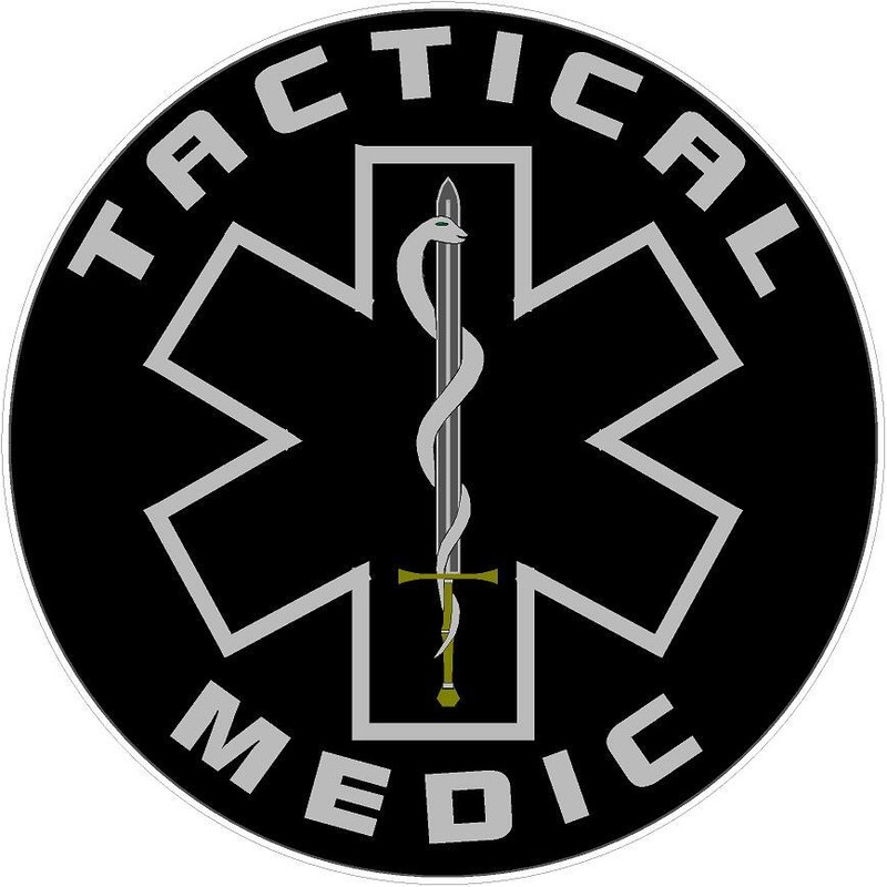 Tactical Medic Reflective Vinyl Decal Sticker Swat SOL EMT EMS Paramedic Rescue