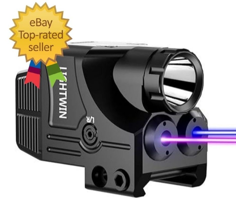 Red Green Blue Purple Laser Beams with 600 Lumens Flashlight for Pistols, 3 i…