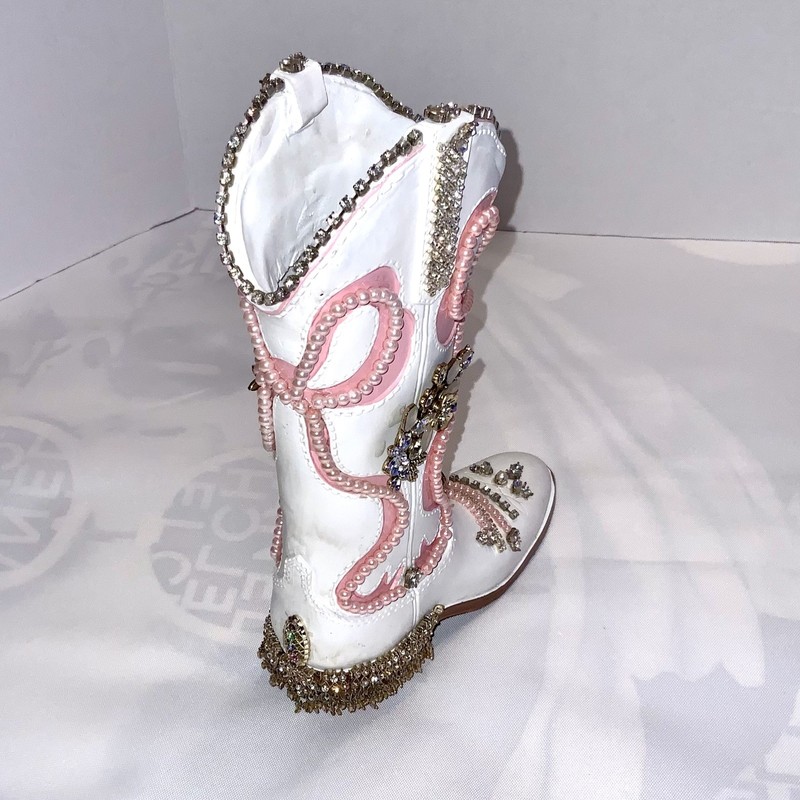 Jeweled Bedazzled Cowboy girl boot Original Artwork Sculpture decor Hand Crafted gallery