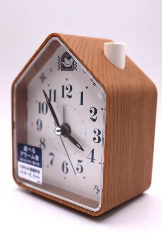 SEIKO Clock Alarm Clock Nature Sound Analog Switchable Alarm Pyxis NR453B 240g gallery