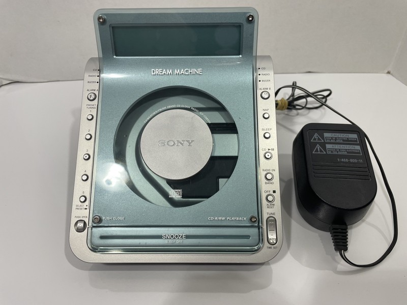 Sony Dream Machine Alarm Clock CD Player Radio ICF-CD855V Fully Tested Works