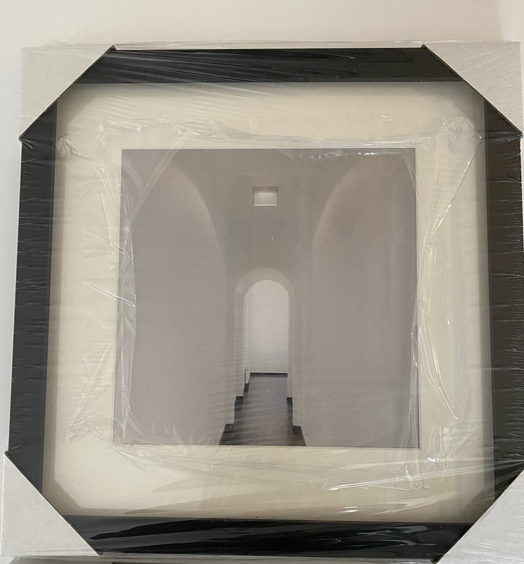 Yaynice Abstract Architectural Framed Wall Art Modern Grey White Black 2 Pieces gallery