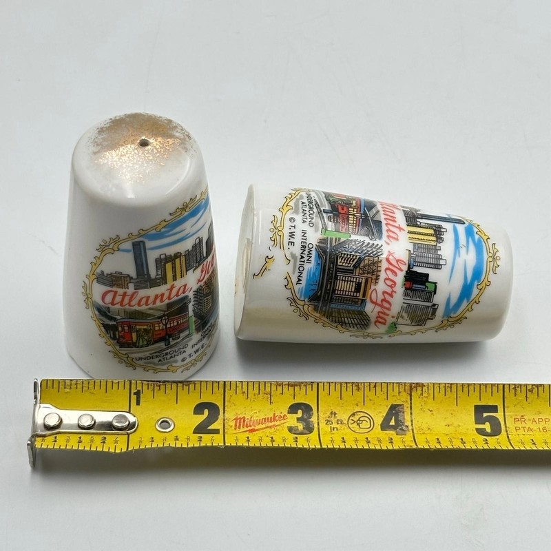 SP152-Vintage Atlanta Salt and Pepper Shaker Set Ceramic gallery