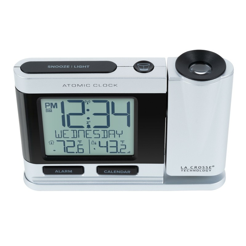 616-1410 La Crosse Technology Atomic Projection Alarm Clock TX141-BV3 - Silver gallery