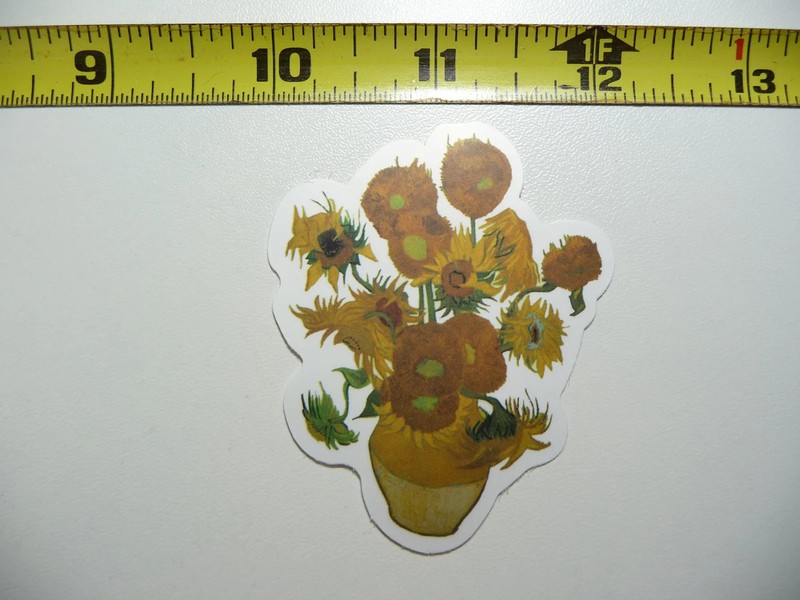 VINCENT VAN GOGH VASE OF VARIOUS SUNFLOWERS SMALL STICKER DECAL CLASSIC ARTIST