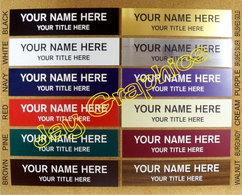 Custom Engraved 2″ x 6″ Name Plate Wall Sign Plaque Home Office Desk Tag