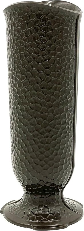 Terravas’ Ionic Vase Replacement Cemetery Flower Vase – 4″ D Base with 3 Flanges