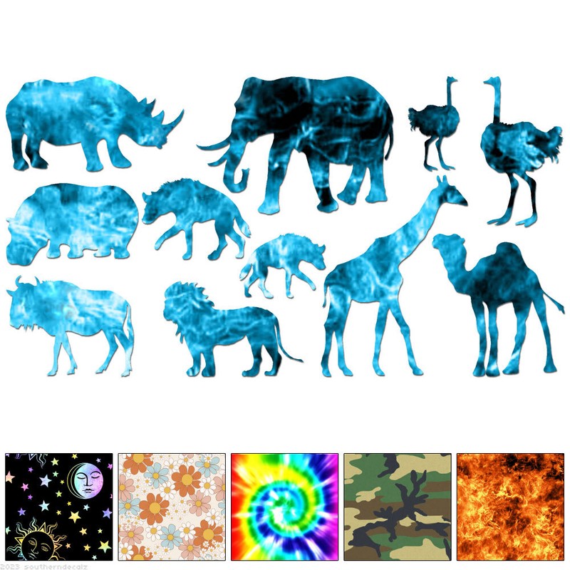 African Animals – Decal Sticker – Multiple Patterns & Sizes – ebn7199