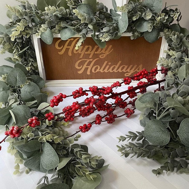 6.2 Ft Long Faux Eucalyptus Greenery - Wedding Arch Summer Decor - Lambs Ear gallery