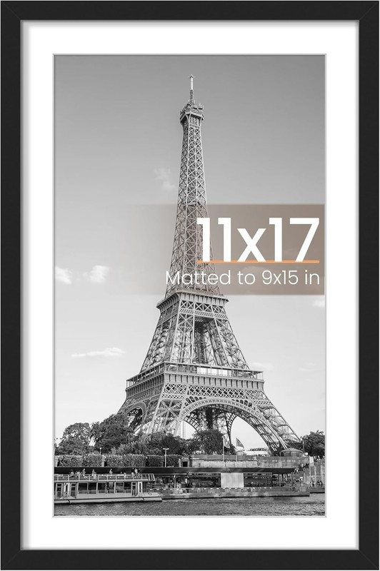 11x17 Classic Black Frame for Vertical or Horizontal Display - Gift-Ready gallery