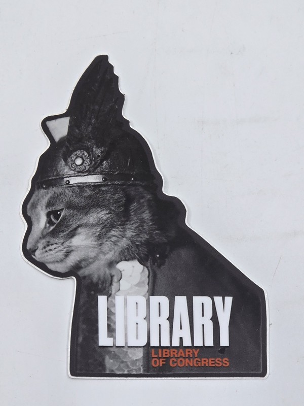 LIBRARY Library of Congress Offiicial Decal Sticker New ALA Cat Theme