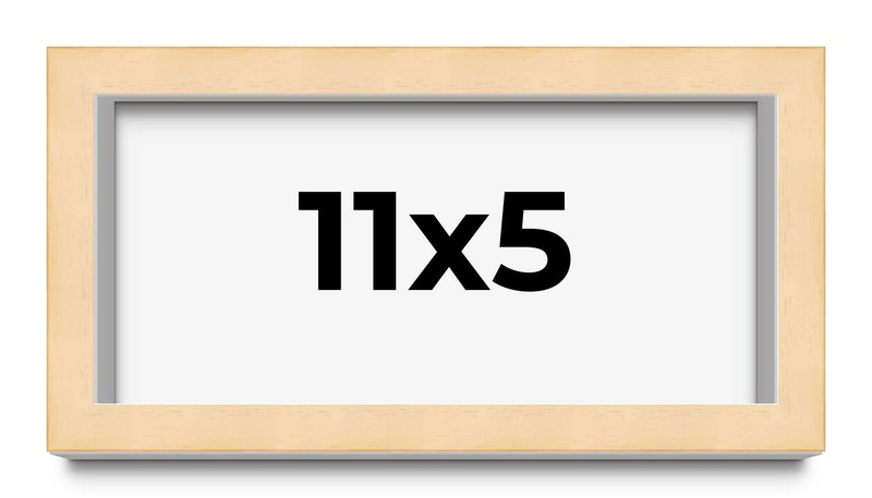 11×5 IN Shadow Box Frame Brown | 0.875 Inches Deep Real Wood Contemporary Shadow