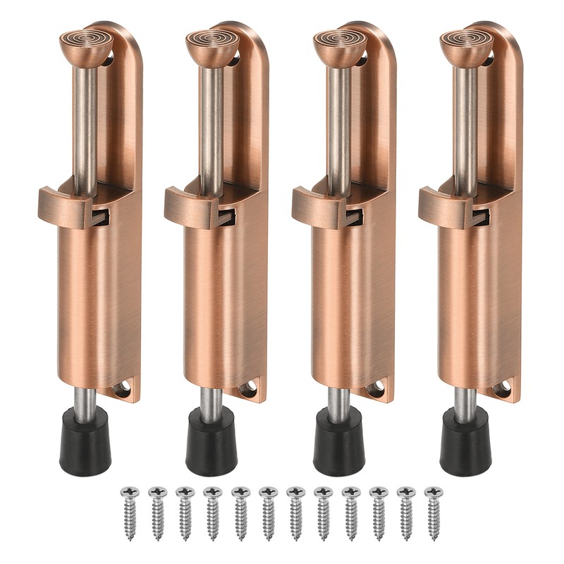 4Pcs Kickdown Door Stop Fit for Distance from the Ground 0-45mm, Bronze