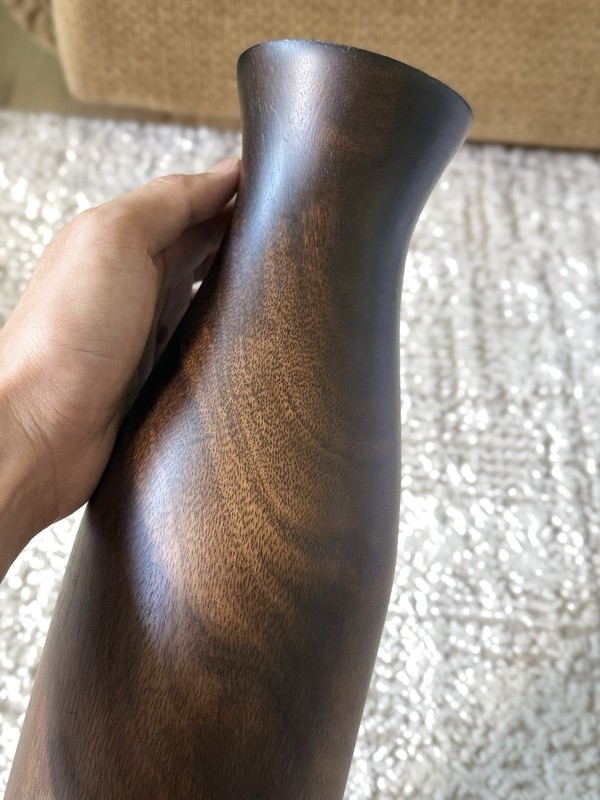 Made in Thailand Uniquewise Brown Wood Modern Vase 16" tall gallery