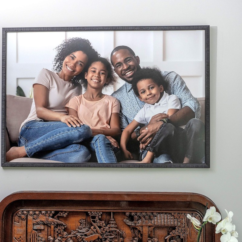 12x10 Frame Brown Picture Frame Modern Photo Frame UV Acrylic, Acid Free Backer gallery