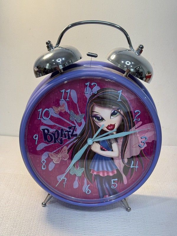 MGA Bratz Jade Fashion Pixiez Alarm Clock Blue Purple Y2K Retro Twin Bell *READ*