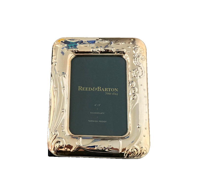 Reed & Barton Silverplate Nautical Style 4×6″ Picture Frame Tarnish Proof – New!