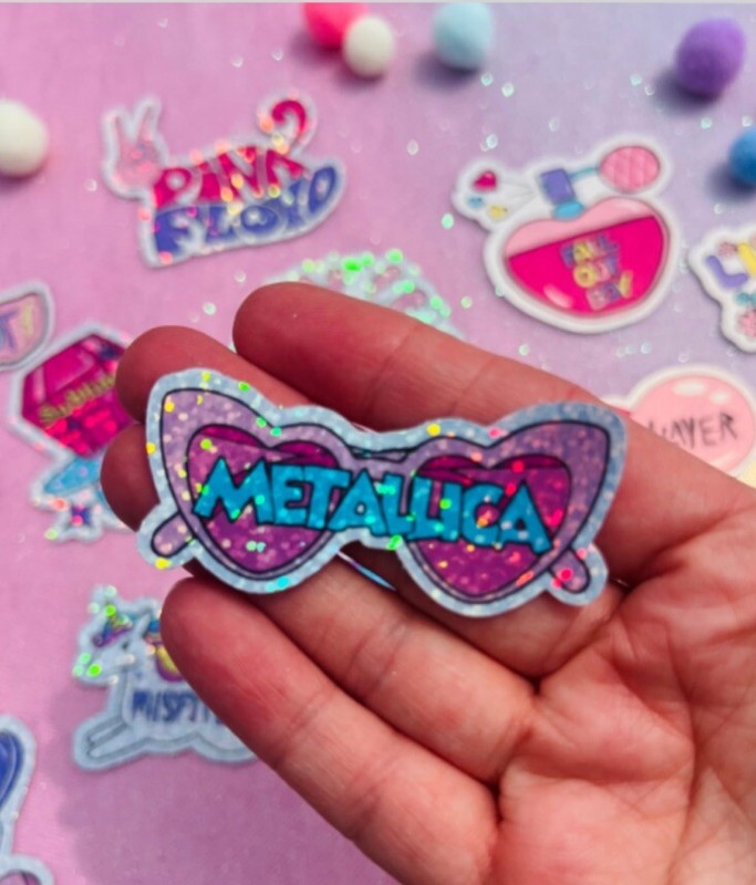 Pink Tate McRae Stickers Music Girly Holographic / Glitter Stickers Set Of 5 gallery