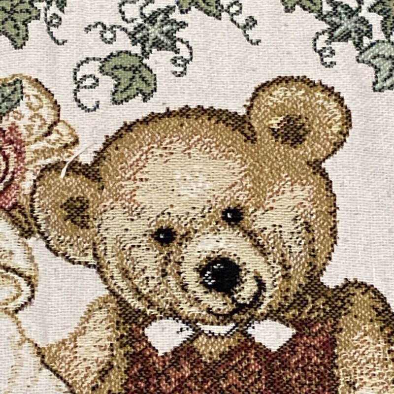 Plush Teddy Bear Couple In Flower Garden Throw Blanket 44x56 Afghan Tapestry gallery