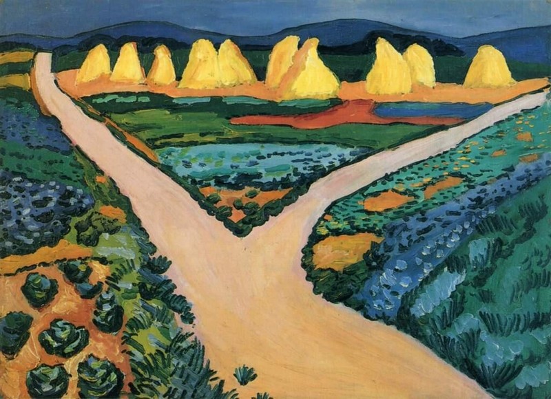 August Macke Field 1911 German Expressionism Der Blaue Reiter Modernist Print
