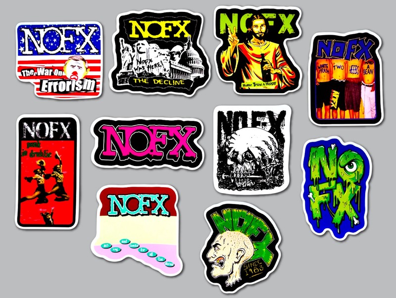 NOFX Vinyl Sticker Lot (10 Stickers) punk rock rancid misfits minor threat doa
