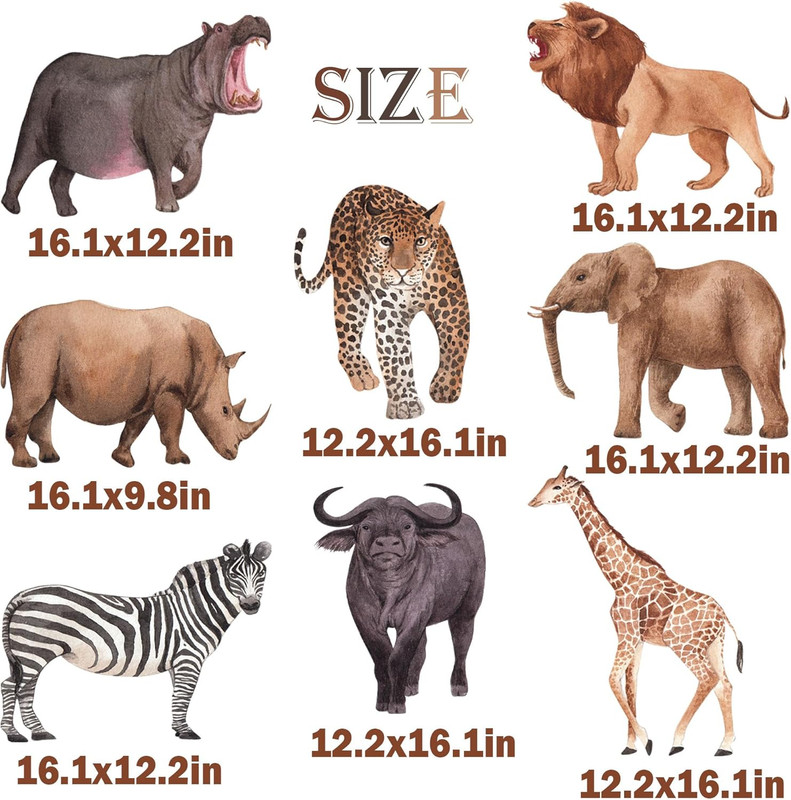 Wild Animals Decorations Outdoor Safari Decorations for Lawn Jungle Theme Yard S gallery