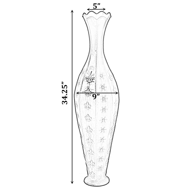 34'' Metal Decorative Floor Vase Centerpiece Home Decoration for Dried Flowers gallery