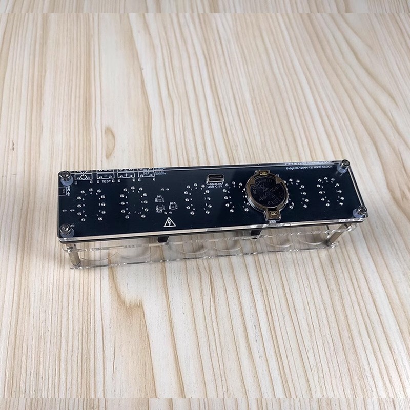 DC5V 6-bit IN-12 Glow Tube Clock IN12 Nixie Clock Base Not Include Tube5h gallery
