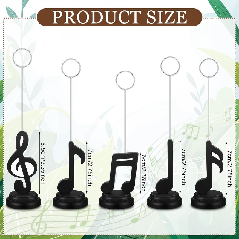 5 Pcs Music Note Balloons P Holders Balloon & Place Card gallery