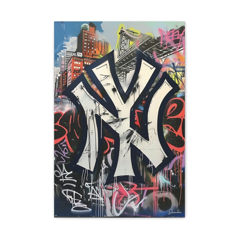 Yankees Graffiti Canvas Artwork 16x24