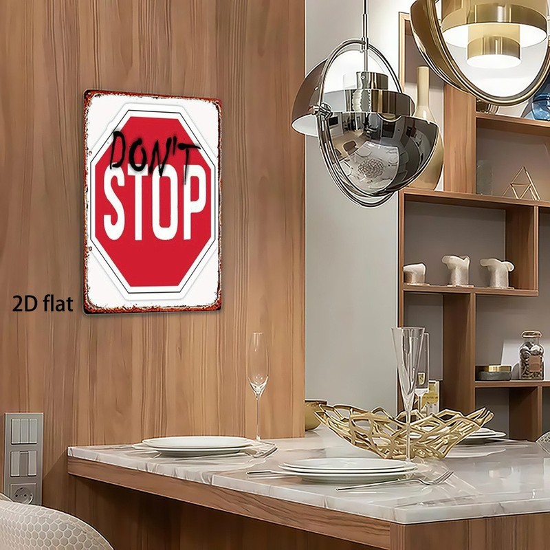 Metal Red Octagonal Stop Sign 8x12 Inches 20x30cm gallery