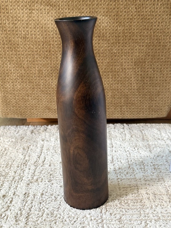 Made in Thailand Uniquewise Brown Wood Modern Vase 16" tall gallery