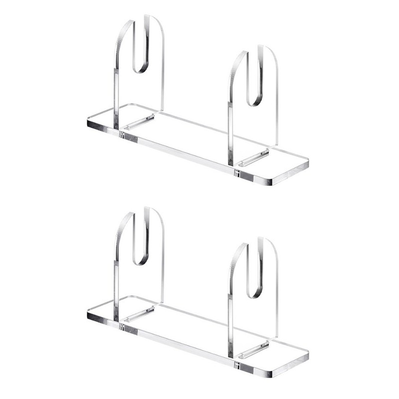 Fan Display Stand Made of Acrylic 4.5 x 1.3 x 2.3 Inches for Foldable Fans 2pcs
