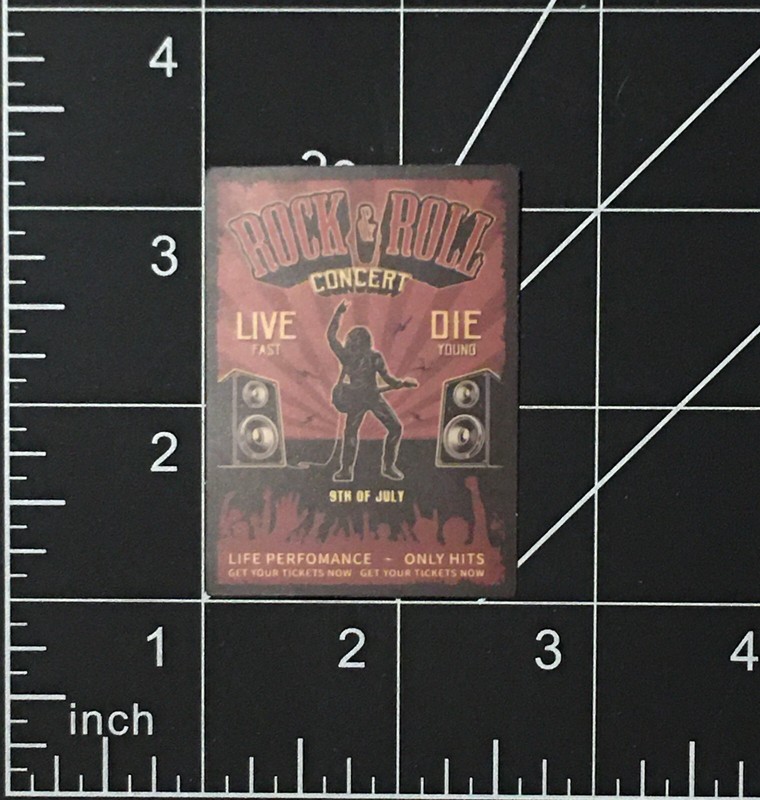 Rock & Roll Concert – Vinyl Sticker Live Fast Die Young Generic Poster