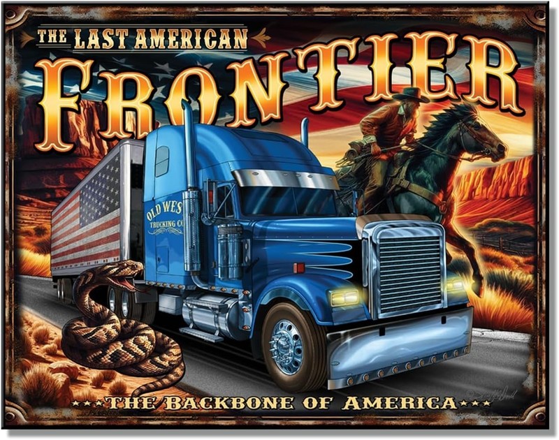 Americas Highway The Last Frontier 16" x 12.5" Tin Sign