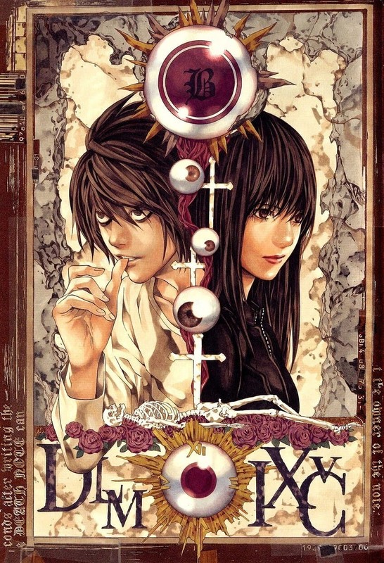 DEATH NOTE L & NAOMI MISORA ANIME & MANGA Poster print 11"x17" home decor