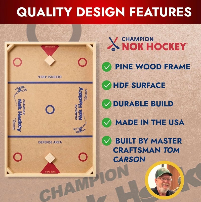 Champion Nok Hockey Game Standard Size — Wooden Board Games for Adults & Chil... gallery