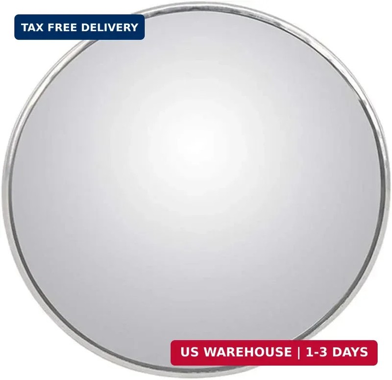 2Pcs 3 Inch Non-Adjustable Large Stick-On Convex Blind Spot Mirror, HD Glass Big