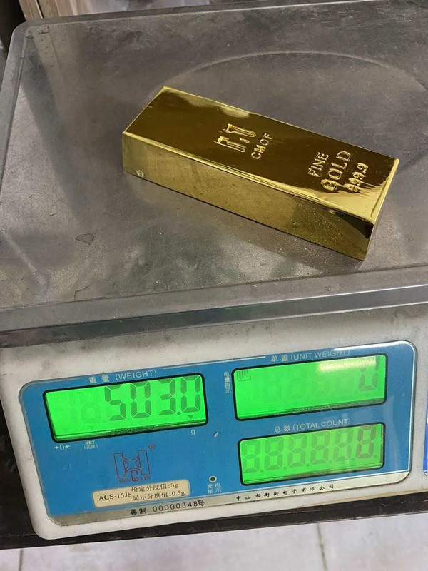 SIMULATION GOLD METAL ZINC ALLOY MATERIAL GOLD-PLATED HANDICRAFT GIFT GOLD BRICK gallery