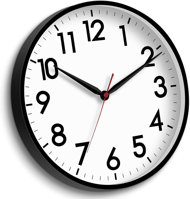 16 Inch Wall Clock Large Silent Non-Ticking Wall Clocks Battery Operated – Analo