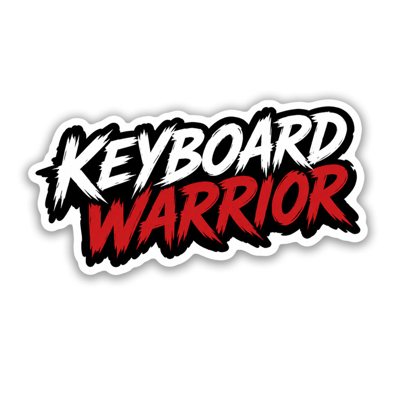 Keyboard Warrior Sticker 4 Inch Vinyl Decal Adult Humor Tumbler Planner Vehicle
