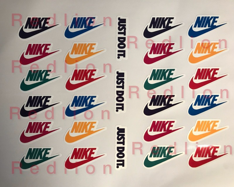 30 Beautiful Printable Vinyl Stickers 24 Nike And 6 Just Do It ..size 5cm